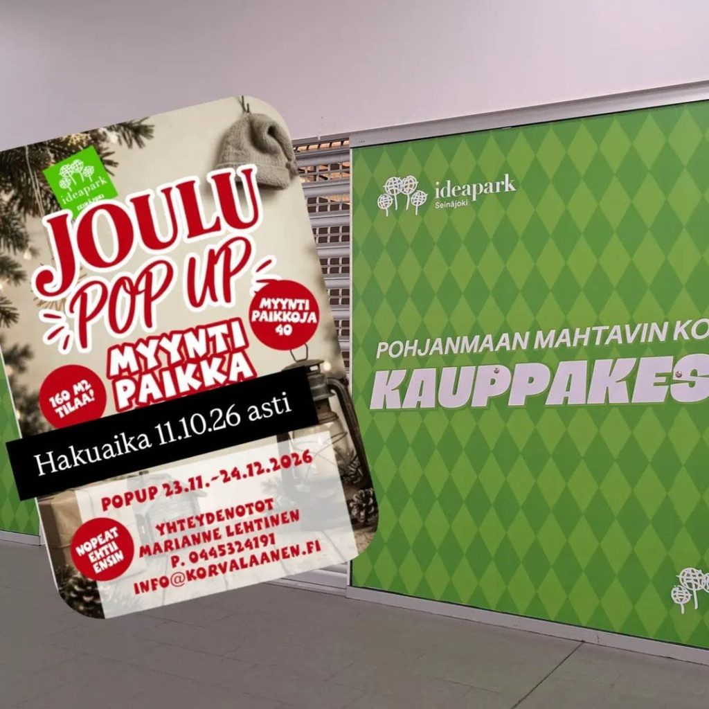 Popup myymälä ideapark